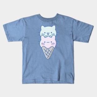 kawaii cat-icecream Kids T-Shirt